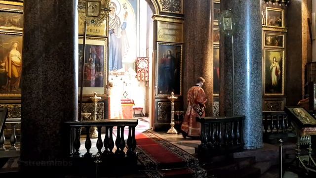 Божественная литургия в Казанском кафедральном соборе в день отдания Пасхи Господней смотреть онлайн