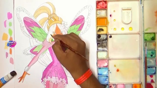 Drawing Tutorial !! Flora Tynix From Winxclub-Discovertodraw