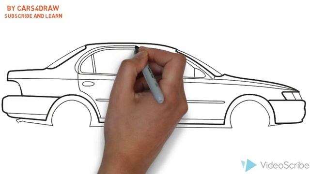 How to Draw a Toyota Corolla Limousine  Как нарисовать Toyota Corolla Limousine