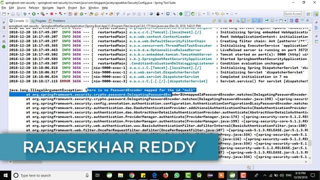 #3 Spring Security + SpringBoot + Spring Rest with Basic Authentication Example | RAJASEKHAR REDD смотреть онлайн