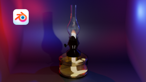 моделирование керосиновой лампы в blender