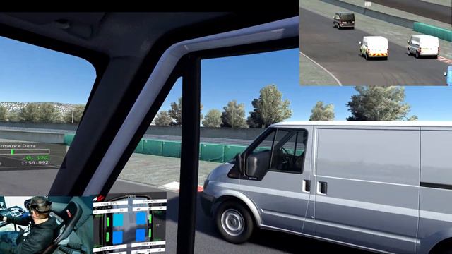 Builder races postman pat in his transit van round a track in VR (Assetto Corsa ) just a bit of fu смотреть онлайн