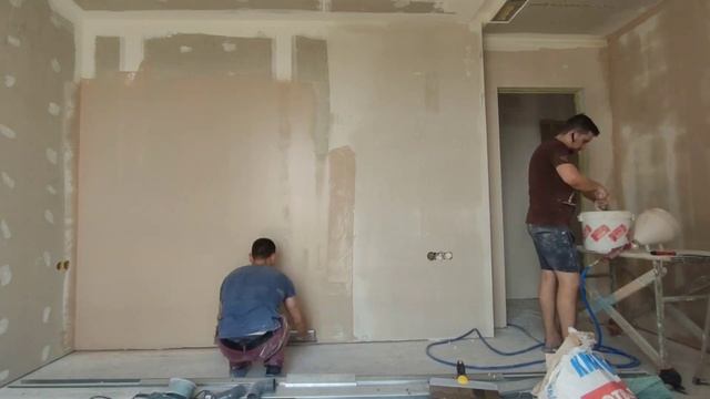 Механизированная шпаклевка стен смотреть онлайн