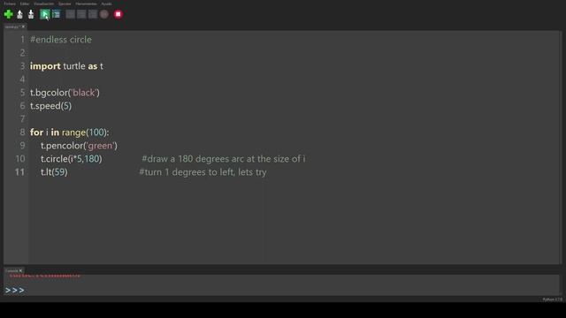 Python Turtle Tutorials 31 # Endless Circle смотреть онлайн