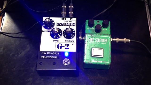 Vintage Ibanez Tube Screamer TS808 vs Pete Cornish G2 смотреть онлайн