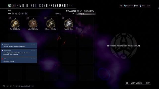 Warframe: Relic Cracking смотреть онлайн