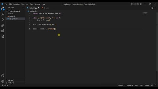 Reading xml single document in python смотреть онлайн
