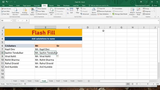 Advance Excel - 10 Best uses of FLASH FILL (FLASH FILL Tricks) смотреть онлайн