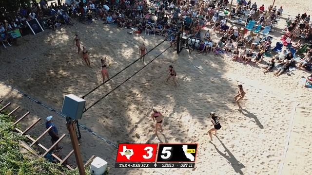 4 vs 4 Pro Beach Volleyball | The 4-Man ATX Women's Semifinal CALIFORNIA vs TEXAS смотреть онлайн