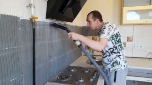 Съёмная квартира! отвалился фартук))) как приклеить?.#1