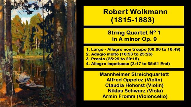 Robert Volkmann (1815-1883) - String Quartet Nº 1 in A minor Op. 9 смотреть онлайн
