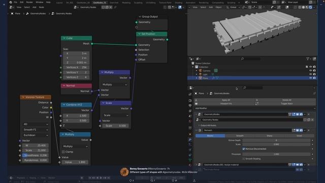 LIVENODING Geometry Nodes Voronoi Cell Randomness смотреть онлайн