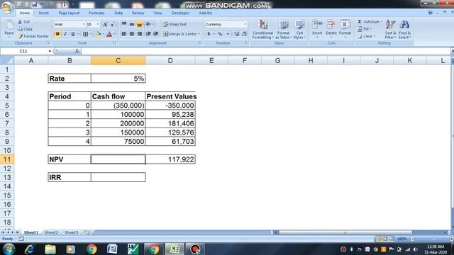 NPV IRR in Excel смотреть онлайн