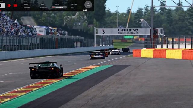 AMS2 Mercedes CLK GT1 @ Spa Francorchamps - 10 laps - trackview смотреть онлайн
