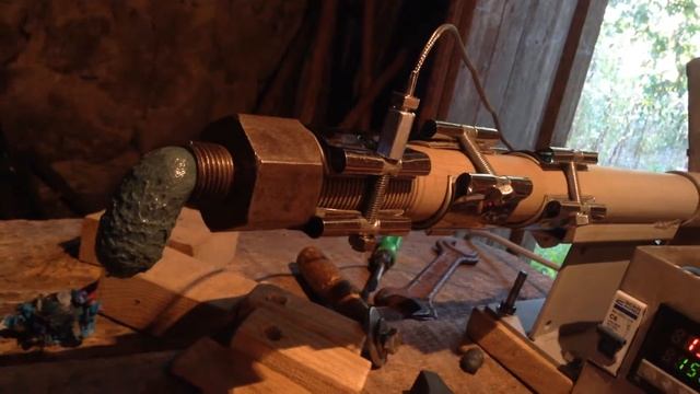 Окончание первого эксперимента экструдирования HDPE пластика