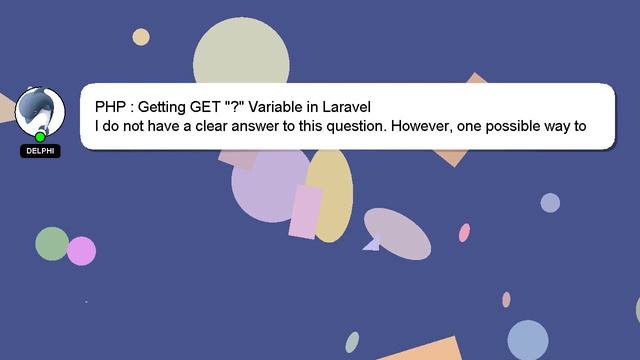 PHP : Getting GET "?" Variable in Laravel смотреть онлайн