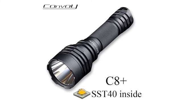 Светодиодный фонарик Convoy C8 + Lssa SST40, мощный черный фонарь 2000 люмен, тактисветильник