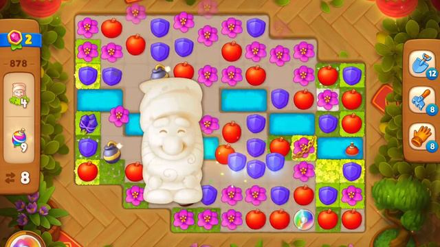 GardenScapes Level 878 no boosters (13 moves) смотреть онлайн