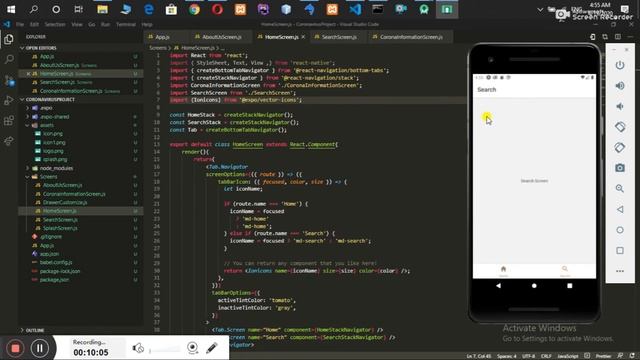 Coronavirus Latest updates App Using React Native | Part (4) | Tab and Stack Navigation смотреть онлайн