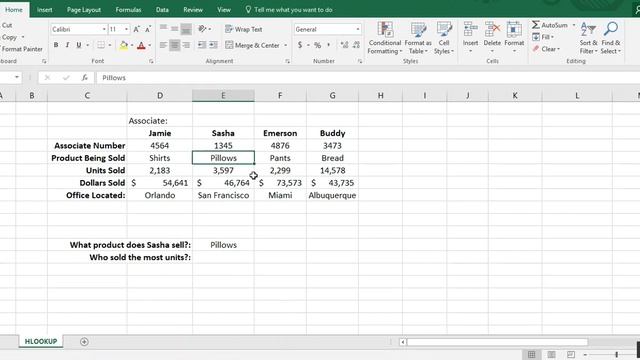 How to use the HLOOKUP Function in Excel - Tutorial смотреть онлайн