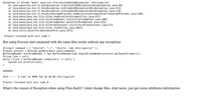 AccessDeniedException if using Files.find() смотреть онлайн