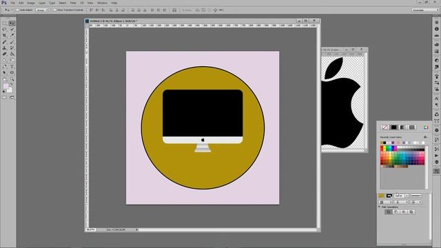 iMac with Long shadow Photoshop рисуем длинную тень в фотошопе смотреть онлайн
