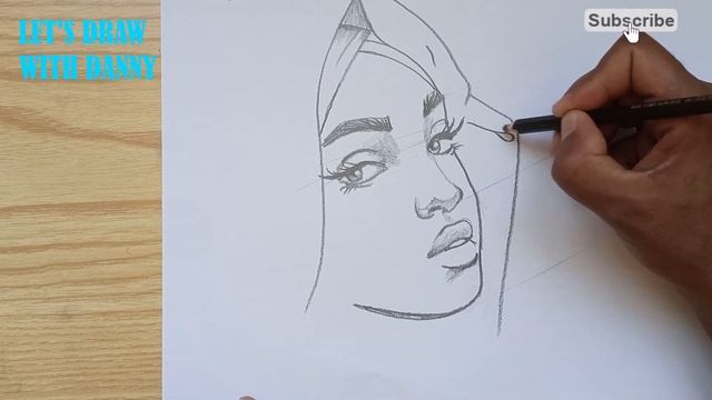 How To Draw African Lady , African Woman Drawing , African Lady Drawing