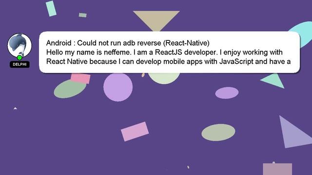 Android : Could not run adb reverse (React-Native) смотреть онлайн