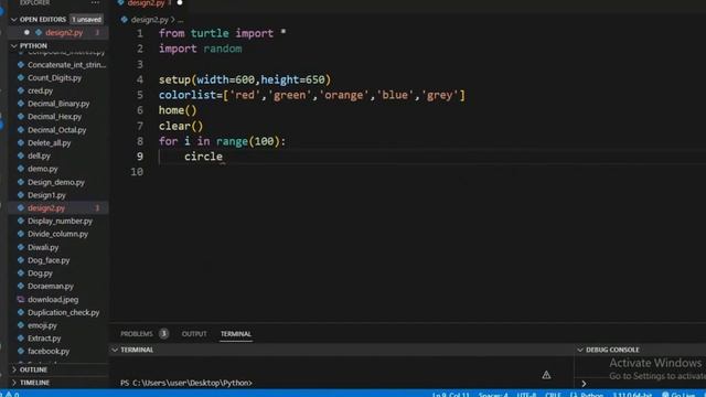 Draw Beautiful Design | Full Python code||Python turtle смотреть онлайн