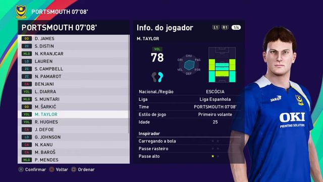eFootball PES 2021 PORTSMOUTH 2007-2008 Classic Teams - Ps4/Ps5 смотреть онлайн