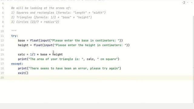 Python with Anvita #62 - Python programming from scratch for beginners - Area of shapes смотреть онлайн