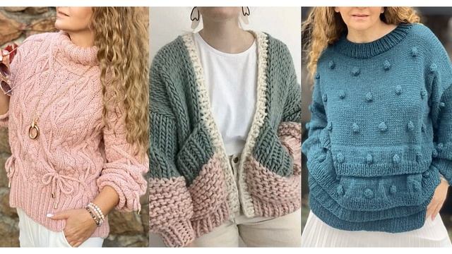 МОДНЫЕ ВЯЗАНЫЕ СВИТЕРЫ ПУЛОВЕРЫ КОФТЫ ДЖЕМПЕРЫ/ ИДЕИ ДЛЯ ВЯЗАНИЯ смотреть онлайн