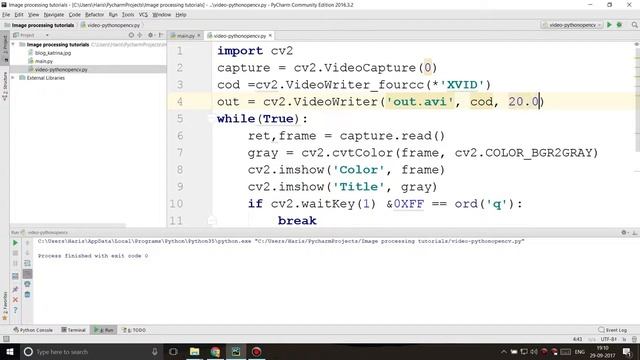Saving a Captured Video Using OpenCV - Image Processing using Python Open CV Hindi#4 смотреть онлайн