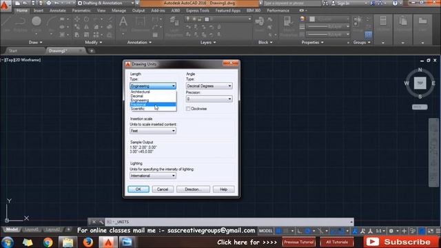 Autocad 2016 - Tutorial for Beginners : 4. How to Setup Units | AutoCAD Unit Command in Hindi смотреть онлайн