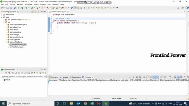 While And Do While Loop In Java | Java Spring Boot Tutorial For Beginners | смотреть онлайн
