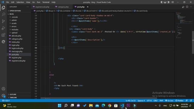 Design Post View page using Bootstrap 5 in php & MySQL database Part-22 смотреть онлайн