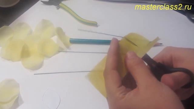 Роза из шелка. Часть 4. Цветы из ткани мастер-класс смотреть онлайн