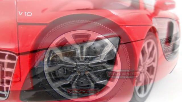 2008.- AUDI R8 5.2 FSI (V10) QUATTRO Brillant Red (Kyosho 09216RR) смотреть онлайн
