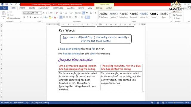 Primary 5-English-First term -Present Perfect Continuous смотреть онлайн