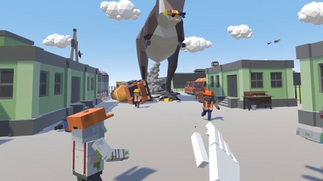 ZOMBIE T-REX RAMPAGE THROUGH CITY! - Tiny Town VR Gameplay - Oculus VR Game смотреть онлайн