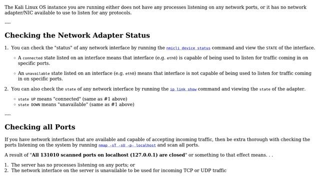 Kali-Linux Netstat command not showing ports смотреть онлайн