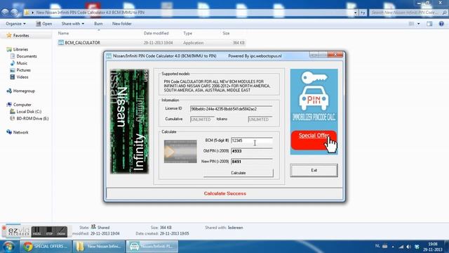 New Nissan Infiniti PIN Code Calculator 4 0 BCM IMMU to PIN [UNLIMITED] смотреть онлайн