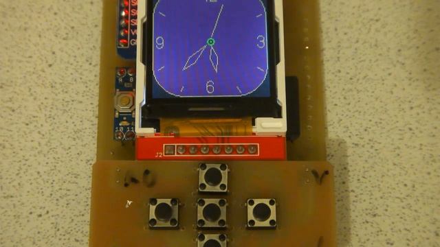 DS3231 и дисплей  ILI9361C Настенные часики часть2