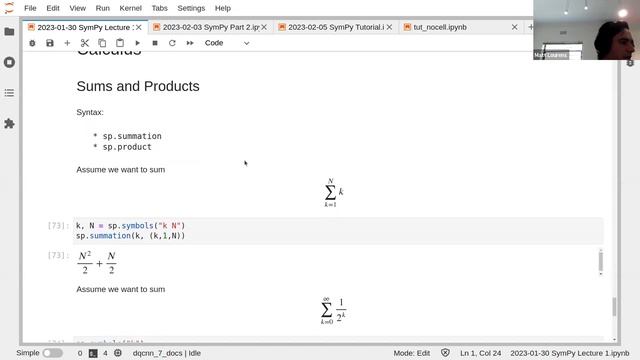 20230206 Week 2 - Day 1: tutorial 1 part 1 - Introduction to SymPy - Matt Lourens смотреть онлайн