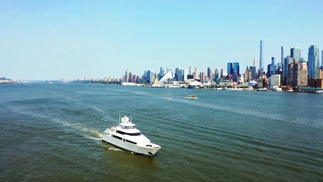 New York City￼ 4K Hudson Yards - Boating on the Hudson NYC HD смотреть онлайн