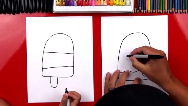 How To Draw A Cartoon Popsicle