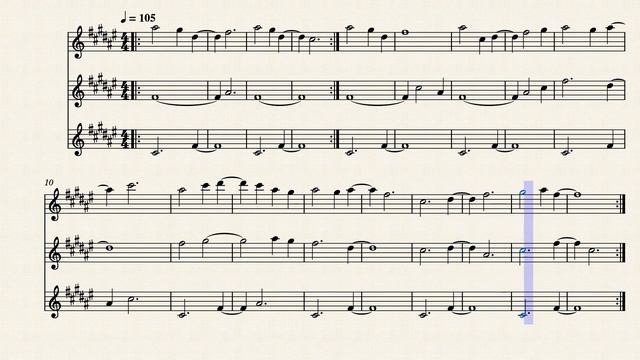 Calm 1 | Minecraft - Flute Trio Arrangement Sheet Music || arr. Noah Faulkner смотреть онлайн