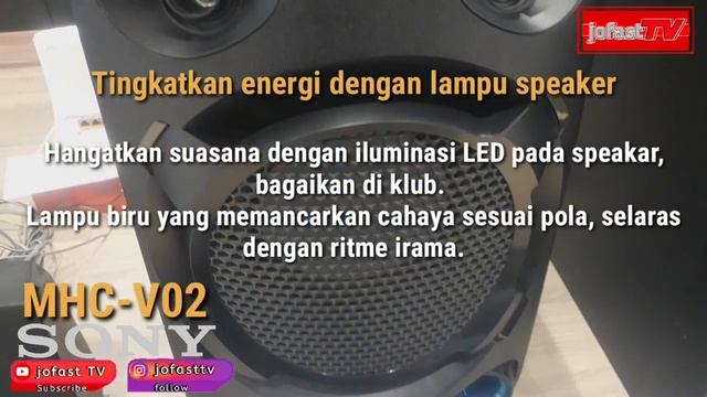 Sony portable speaker extrabass | MHC-V02 |Speaker karaoke rumahan terbaik | #jofasttv57 смотреть онлайн
