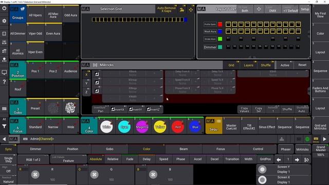 E14 - Selection Grid And MAtricks - GrandMA3 Tutorial