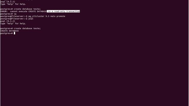 Curso de PostgreSQL Replicação 08 - pg ctlcluster promote смотреть онлайн